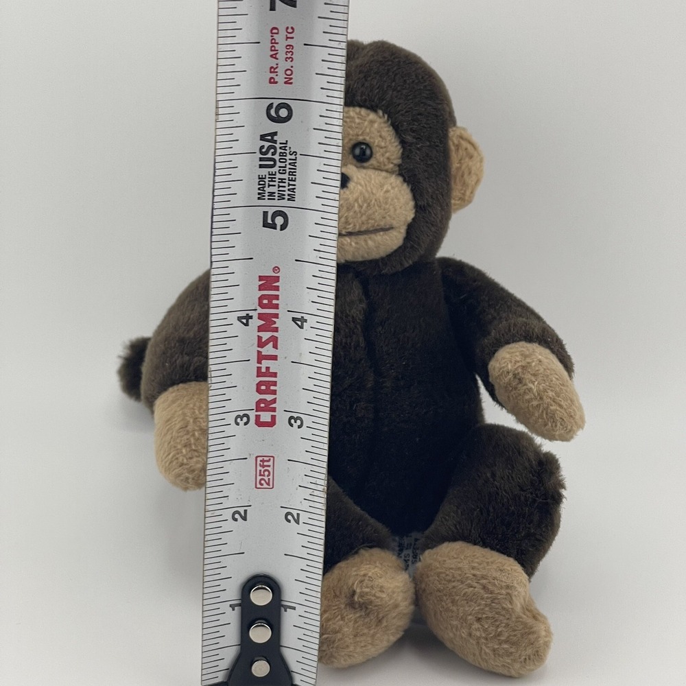 Russ Berrie Luv Pets Joy Brown Monkey Miniature Stuffed Animal Plush 7 in - Picture 9 of 9